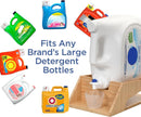 Bamboo Laundry Detergent Organizer with Drip Tray and Cup Holder – Mess-Free Soap Station