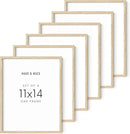 HAUS AND HUES 11"x14" Beige Oak Wood Frames Set of 6-11x14 Poster Frame, 11x14 Picture Frame Set of 6, 11 x 14 Frame Art, Wood Wall Art Frames by CozyNest Decor