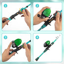 Kids Fishing Pole Kit Set，Portable Telescopic Fishing Rod and Reel Combo Full Kits for Boys, Girls, Beginner, Youth by TinyTreasures Baby Boutique