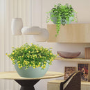 WOUSIWER 13 inch 2 Pack Large Hanging Planters for Indoor Outdoor Plants with Drainage Holes and Chain, Round Hanging Flower Pots for Garden Home Porch Decor, Green by GreenHaven Gardens