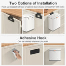 Mbillion Kitchen Compost Bin Hanging Trash Can with Lid 1.05 Gallon Stainless Steel Garbage Can for Kitchen Cabinet Door Mounted Trash Can Under Sink Door RV Bathroom,White by GreenHaven Gardens