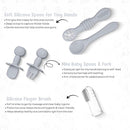 O'doe 11-Piece BPA-Free Silicone Baby Feeding Set | Thick & Soft Suction Plates, Baby Bowls, Wooden Fork & Spoon, and More | Make Mealtime Fun and Easy for Your Little One (Grey, V1) by TinyTreasures Baby Boutique