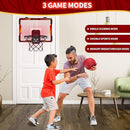 Mini Basketball Hoop Indoor with 7 LED Lighting, Scoreboard, 3 Modes, Volume Adjustable, Over Door Basketball Hoop Foldable, Basketball Toys for Kids Adults Gifts (Red) by TinyTreasures Baby Boutique