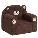 ALIMORDEN Animal Series Kid's Chair, Ultra-Soft Comfy Foam Filled Toddler Sofa Chair, Cute Animal-Shaped Design Toddler Couch, Lightweight Birthday for Baby Boys & Girls (Chocolate Bear) by CozyNest Decor