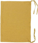 Hanging Linen Laundry Bag, 100% Pure Flax Linen Over The Door Hamper with Bottom Zipper for Laundry Room, Household Dirty Cloth Storage Organizer Bag, Turmeric by CozyNest Decor