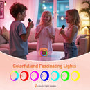 Karaoke Machine for Kids Adults: Mini Portable Karaoke Machine with 2 Wireless Microphones and Lights, Christmas Birthday Gifts for Girls Boys Family Home Party(Orange) by TinyTreasures Baby Boutique
