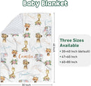 Personalized Baby Crib Bedding Set - Custom Name Lions Design 3 Pcs Set - Soft Blanket with Double Layer Dotted Backing, Fitted Sheet, Room Rug for Newborns Boys Girls Shower Gift by TinyTreasures Baby Boutique