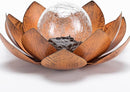 Huaxu Solar Lights Outdoor Decor Metal Lotus Flower LED Waterproof Glass Decorative Gifts for Garden Lover Women Mom Table Pathway Lawn Patio Yard Ground by GreenHaven Gardens