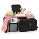 Accmor Universal Stroller Organizer with Insulated Cup Holder Detachable Phone Bag and Shoulder Strap,Stroller Bag Caddy Organizer Fits for Uppababy, Baby Jogger, Britax Strollers by TinyTreasures Baby Boutique