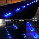 Honalia Solar Dock Lights Outdoor Waterproof IP68, Driveway Lights Solar Powered 6 Pack, Blue Solar Deck Lights Warning Concrete Step Lights for Driveway Deck Stairs Marine Dock Runway by GreenHaven Gardens