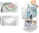 Moteph Rolling Utility Cart with Side Storage - Diaper Organizer, Nursery Essentials, and Craft Organizer (with_Side_Storage) by CozyNest Decor