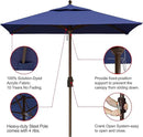 EliteShade USA 10-Year-Non-Fading 6x6Ft Square Market Umbrella Patio Outdoor Table Umbrella with Ventilation, Navy Blue by GreenHaven Gardens
