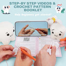 Crochet Kit for Beginners, Crochet Kit w Step-by-Step Video Tutorials, Crochet Starter Kit Learn to Crochet Kits for Adults Kids Beginners, Crochet Kit Tooth (40%+ Yarn Content) by TinyTreasures Baby Boutique