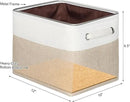Kntiwiwo Foldable Storage Bin Collapsible Basket 12" x 10" x 9.5" Cube Storage Organizer Bins with Dual Carry Handles for Home Closet Shelves Drawers Organizer, Set of 3, Beige by CozyNest Decor