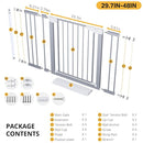 Cumbor 29.7-48" Baby Gate for Stairs, Mom's Choice Awards Winner-Dog Gates for Doorways, Auto Close Safety Pet Gate for Dogs Indoor, Easy Install Pressure Mounted Child Gate with Walk Thru Door, Gray by TinyTreasures Baby Boutique