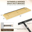 48" Floating Shelves for Wall, 12" Deep Slim Oak Floating Shelves, Wall-Mounted Shelves for Bedroom, Living Room, Kitchen, Bathroom - Set of 2 by CozyNest Decor