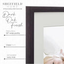 Sheffield Home 9 Piece Gallery Wall Frame Set, 12x12 Inch, Dark Oak by CozyNest Decor