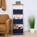 Large Storage Baskets for Shelves, Closet Organizers Bins for Clothes Blanket Towels, Baby Nursery, Toy Baskets Box, Woven Rope Baskets, 17 x 13 x 7.5”, 3 Packs Navy Blue by CozyNest Decor