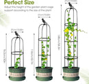 2 Pcs Garden Trellis for Climbing Plants, 6 Ft Rustproof Metal Pipe with Heavy Duty Plastic Coated, Garden Outdoor Indoor Potted Plant Support, Obelisk Garden Trellis for Climbing Vine by GreenHaven Gardens
