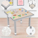 Kids Table and 2 Chairs Set, Height Adjustable (17.7"-26.1") Toddler Table and Chair Set, Multi-Activity Table with Graffiti Desktop, Children’s Table and Chairs for Classroom, Home & Daycare by CozyNest Decor