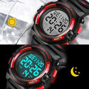 Kids Watch,Boys Watch for 3-15 Year Old Boys,Digital Sport Outdoor Multifunctional Chronograph LED 50 M Waterproof Alarm Calendar Analog Watch for Children with Silicone Band,Kids Gift by TinyTreasures Baby Boutique