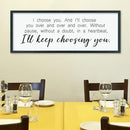 comurdyo I'll Keep Choosing You Sign 40"X15" for Master Bedroom Above Bed Wall Decor I Choose You Large Wood Framed Wall Hanging Art (Black) by CozyNest Decor