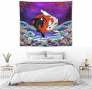 Houselerax Japanese Koi Fish Tapestry, Yin Yang Big Wave Cherry Blossom Tapestries Wall Hanging for Bedroom Living Room Office Decor 60"x50" by CozyNest Decor