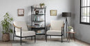 Modern Accent Chair for Living Room Bedroom Mid Century Arm Chair Upholstered Office Accent Chair Comfy Waiting Room Chair with Metal Frame, Cream White by CozyNest Decor