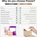 Poesie Magnolia Travel Laundry Detergent Strips 40 Sheets Liquidless Laundry Foam Sheet for Travel Dorm Home by CozyNest Decor