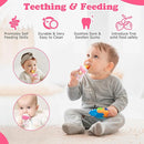 WAJIAYON Baby Fruit Feeder Pacifier | Infant Food Feeder Pacifier & Baby Food Dispensing Spoon | Mesh Fresh Fruit Teethers for Babies | Infant Teething Feeders Shower Gifts for Boys and Girls(Blush) by TinyTreasures Baby Boutique