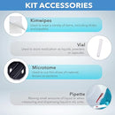 AmScope Microscope Slide Preparation Kit - Includes Blank Microscope Slides, Eosin Red & Methylene Blue Stain Powders, Tweezers, Swab & More - 22-Piece Kit by TinyTreasures Baby Boutique