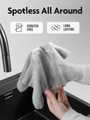 Fantasticlean Microfiber Cleaning Cloth Roll -90 Pack, Tear Away Microfiber Towels, 12" x 12", Reusable, Washable, Scratch Free, Ultra Absorbent Dish Rags for Car, Home, Garage or Shop (Grey) by CozyNest Decor