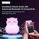 Combined Bluetooth Speaker & Nightlight With 9 Color Emissions, Child Friendly Silicone & BPA Free, USB Recharging, Receives Audio From Computer, Phone Or Tablet, and includes Remote Control (Owl) by TinyTreasures Baby Boutique