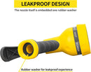 AUTOMAN-Garden-Hose-Nozzle,ABS Water Spray Nozzle with Heavy Duty 7 Adjustable Watering Patterns,Slip Resistant for Watering Plants,Lawn& Garden,Washing Cars,Cleaning,Showering Pets - Yellow by GreenHaven Gardens