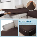 H.VERSAILTEX Velvet Stretch Sectional Couch Covers - 3 Piece L Shape Separate Cushion Set for Large 2 Seater + 1 Chaise, Brown Striped by CozyNest Decor