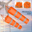 2 Pcs Airport Windsocks Measurement Sock Bag with Reflective Belt Oxford Fabric Ripstop Wind Sock Wind Direction Indicator Windsocks Outdoor Aviation Flag for Airport Farm, 31.5 Inch, 39 Inch(Orange) by GreenHaven Gardens
