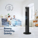36” Oscillating Tower Fan, 3 Speed Portable Fan Tower With Remote Control, Quiet Operating Floor Fan for Bedroom with 7.5 Hr Auto Off Timer, Modern Design Room Cooling Fan For Home & Office by CozyNest Decor