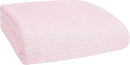 BELIZZI HOME 100 Cotton Bed Blanket, Breathable Bed Blanket Twin Size, Cotton Thermal Blankets Twin, Perfect for Layering Any Bed for All Season, Baby Pink by CozyNest Decor