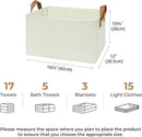 GRANNY SAYS Storage Baskets for Shelves, Closet Organizer Bins, Clothes Storage Bins with Metal Frame, Extra Large Baskets for Organizing and Storage, Collapsible, Ivory, 2-Pack by CozyNest Decor