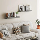 BAMEOS Floating Shelf,Wall Shelf,Decor Wall Mounted Shelves,Hanging Shelf Set L24xW6 for Bathroom Kitchen Living,Kitchen,Room Bedroom Storage,Walnut by CozyNest Decor