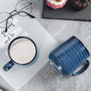 Hasense Coffee Mugs Set of 4, 15 Ounce Porcelain Mug Set with Handle for Morning Coffee Tea and Cocoa, Ceramic Coffee Cups with Beautiful Glaze for Men, Women, Navy by CozyNest Decor