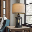 23.75" Retro Farmhouse Black Table Lamp for Living Room Bedroom Nightstand Set of 2 Touch Control Bedside Nightlight Vintage Modern Lamp with USB C+A Ports and 2 Light Sources by CozyNest Decor