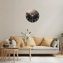 Large Wall Clocks Battery Operated 16 Inch Marble Glass Wall Clock for Living Room Black and Glod Wall Clock Silent Non Ticking by CozyNest Decor