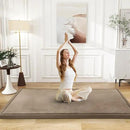 Baby Play Mat for Floor Tummy Time Mat Nursery Muscle Area Playroom Rug Tatami 79"x118" Memory Foam 1.3" Thick Crawling For Babies,Toddlers, Infants, Kids,Floor(Brown) by CozyNest Decor