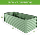 Best Choice Products 8x4x2ft Outdoor Metal Raised Garden Bed, Deep Root Planter Box for Vegetables, Flowers, Herbs, and Succulents w/ 478 Gallon Capacity - Sage Green by GreenHaven Gardens