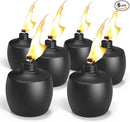 6-Pack Citronella Tabletop Torches, MQKIWAO 21 oz Table Top Torches for Outdoor, Metal Oil Burner Candles, Garden Torches with Fiberglass Wick for Yard, Patio, Deck, Garden, Party, Landscape by GreenHaven Gardens