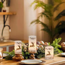 KunSween Christmas Flameless Candles with 6H Timer, 3 Pack LED Flickering Candles with Gold Deer Decals and Real Wax, Christmas Winter Decorations for Home Indoor Table Centerpieces by GreenHaven Gardens