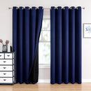 ChrisDowa 100% Blackout Curtains 84 inch Long for Bedroom with Black Liner, Extra Wide 2 Thick Layers Total Blackout Thermal Insulated Grommet Window Curtains 2 Panels Set (Navy Blue, 60 x 84 Inch) by TinyTreasures Baby Boutique