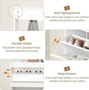 Shoe Cabinet Set of 2 with 3 Flip Drawers, Narrow Shoe Cabinet with 9 Hooks Coat Rack, Freestanding Shoes Storage Cabinets with Adjustable Shelves for Entryway, Hallway, Living Room, White by CozyNest Decor