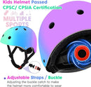 Color Gradient Adjustable Kids Bike Helmet Toddler Skateboard Helmets Boys Girls Child Ventilation Helmet for Multi-Sports Skating Cycling Scooter Balance by TinyTreasures Baby Boutique